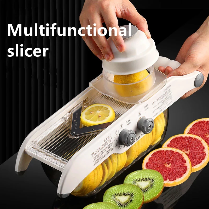 Household Kitchen Gadgets Vegetable Cutter Silk Cutter - Trancheur de citron multifonctionnel, râpe à