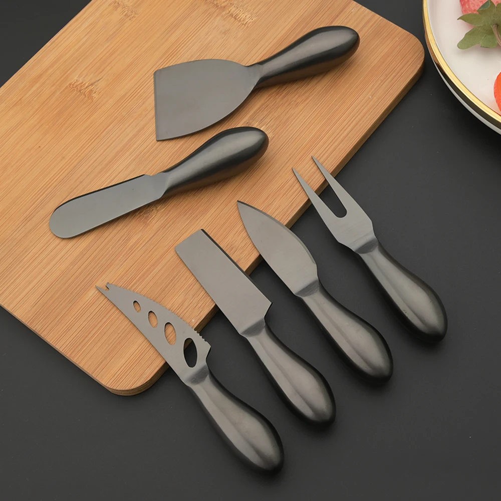 Kitchen Gadgets Vintage - Couverts noirs mats en acier inoxydable,