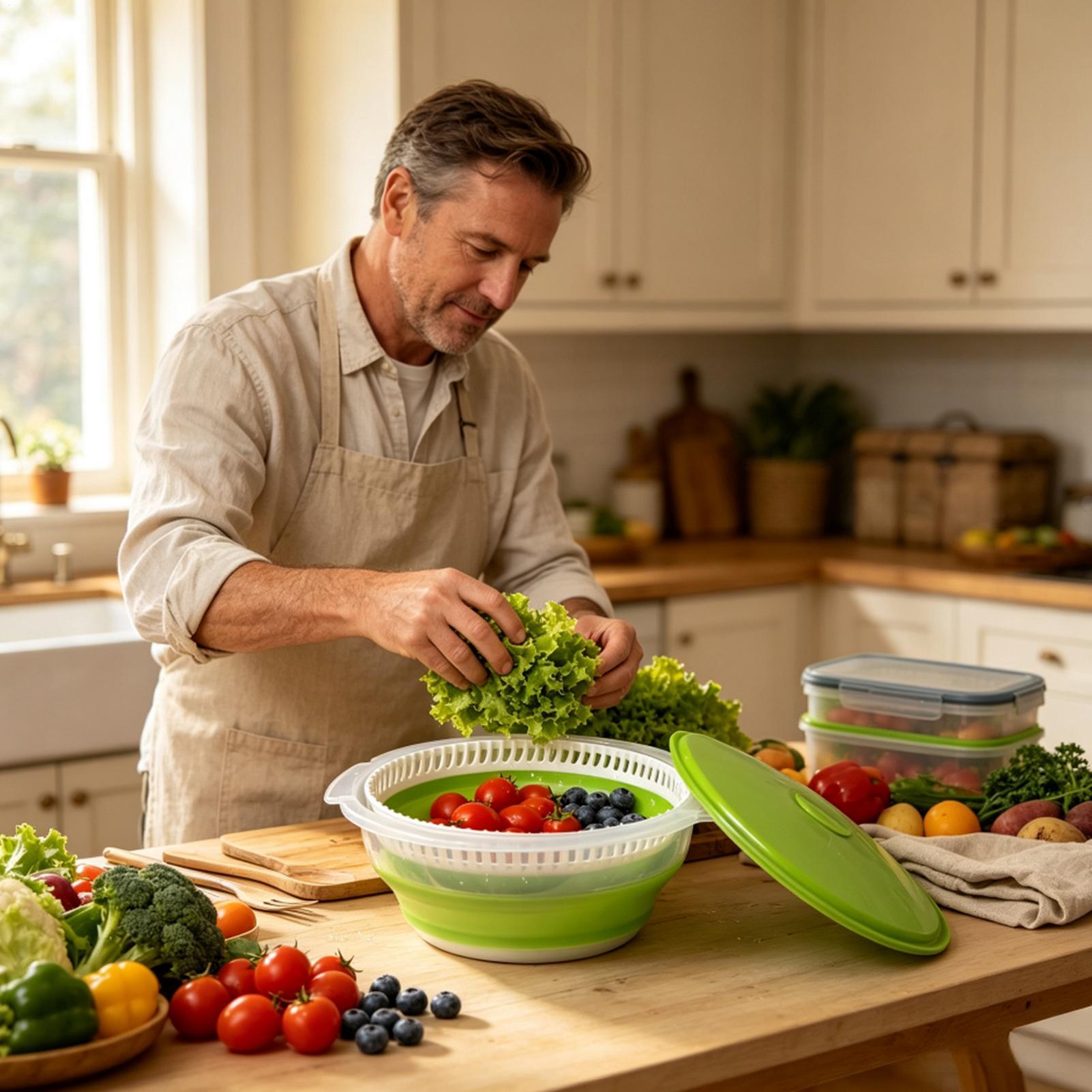 Salad Spinner - Essoreuse à salade portable pliable manuelle