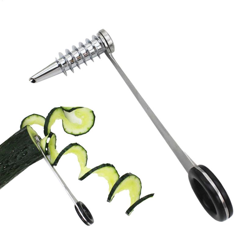 Household Kitchen Gadgets Vegetable Cutter Silk Cutter - Lame de trancheuse en spirale, concombre,
