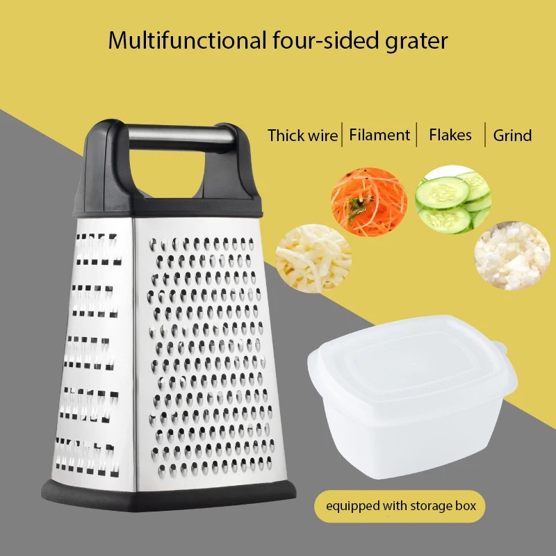 Râpe à légumes à quatre faces, - Household Kitchen Gadgets Vegetable Cutter Silk Cutter avis et prix