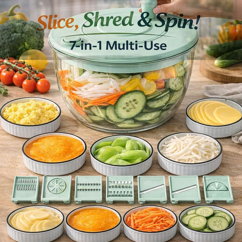 Ensemble de 7 ustensiles multi - Salad Spinner avis et prix