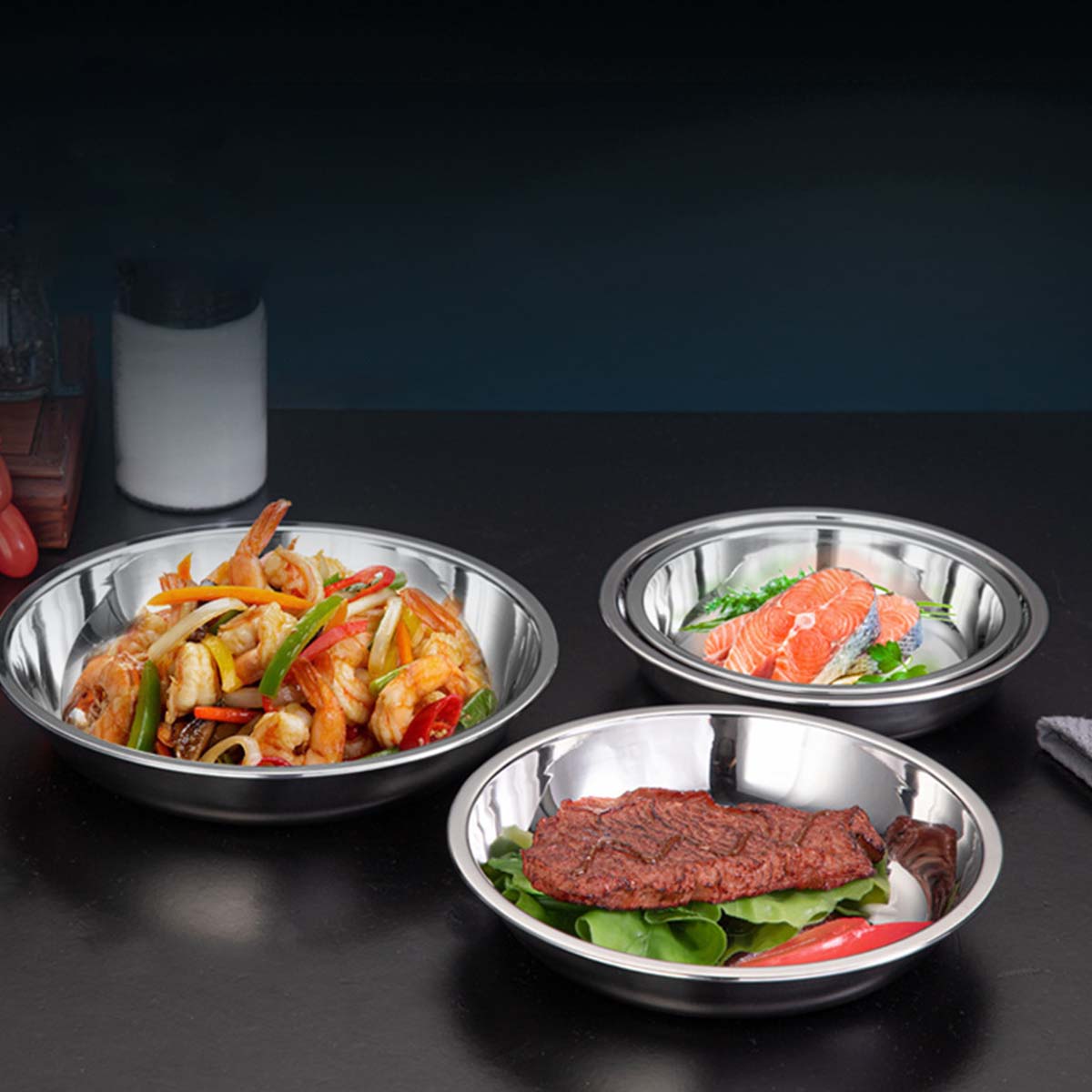 Assiette ronde en acier inoxyd - Salad Spinner avis et prix