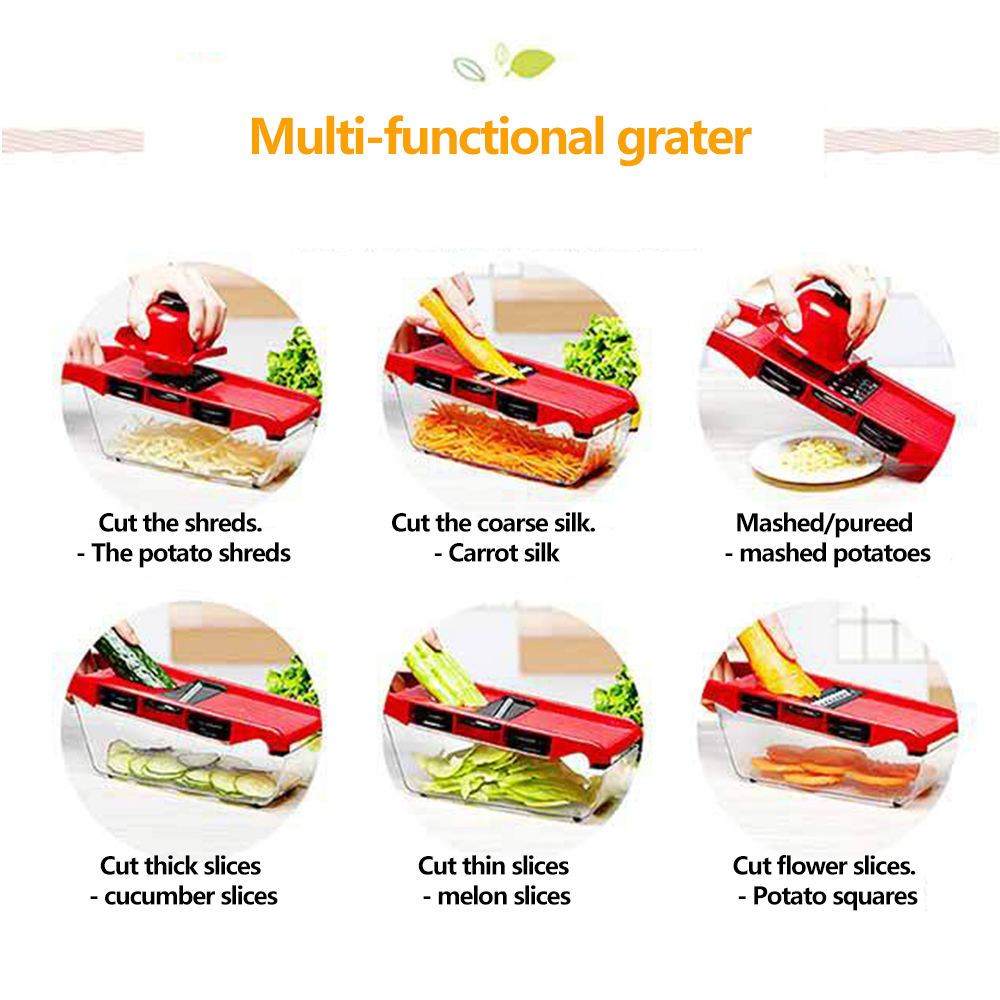 Coupe-légumes avec lame en aci - Household Kitchen Gadgets Vegetable Cutter Silk Cutter avis et prix